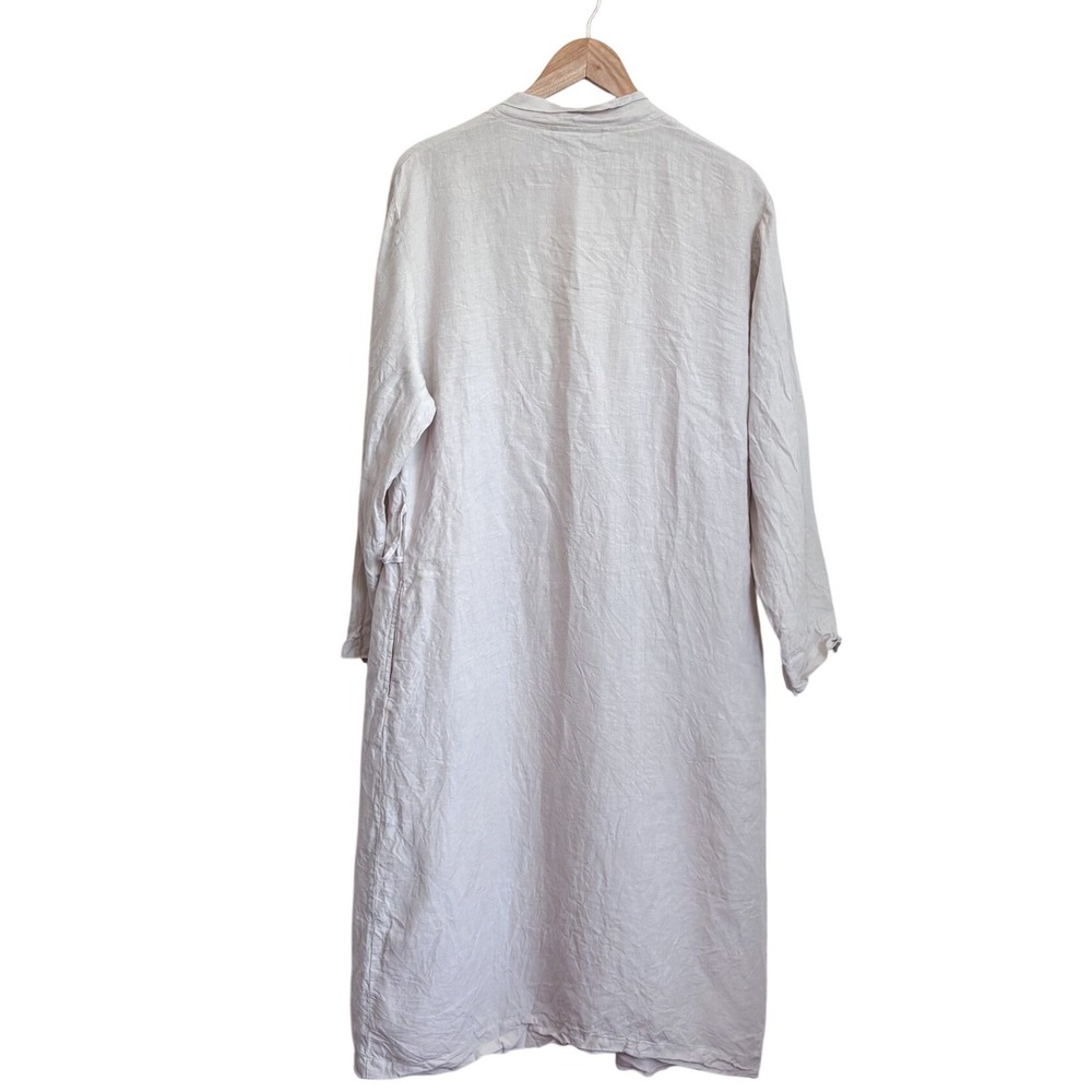 Parachute Womens 100%. Linen Robe Duster Medium Bone Beige Loungewear Minimalist - Picture 2 of 7